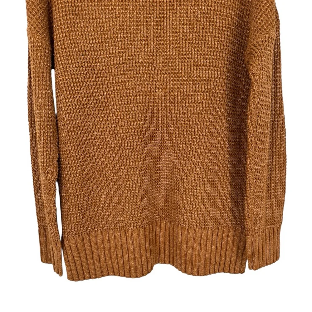 New In Camel Knit Sweater size Small Button Detail Long Sleeves NWT V Neck